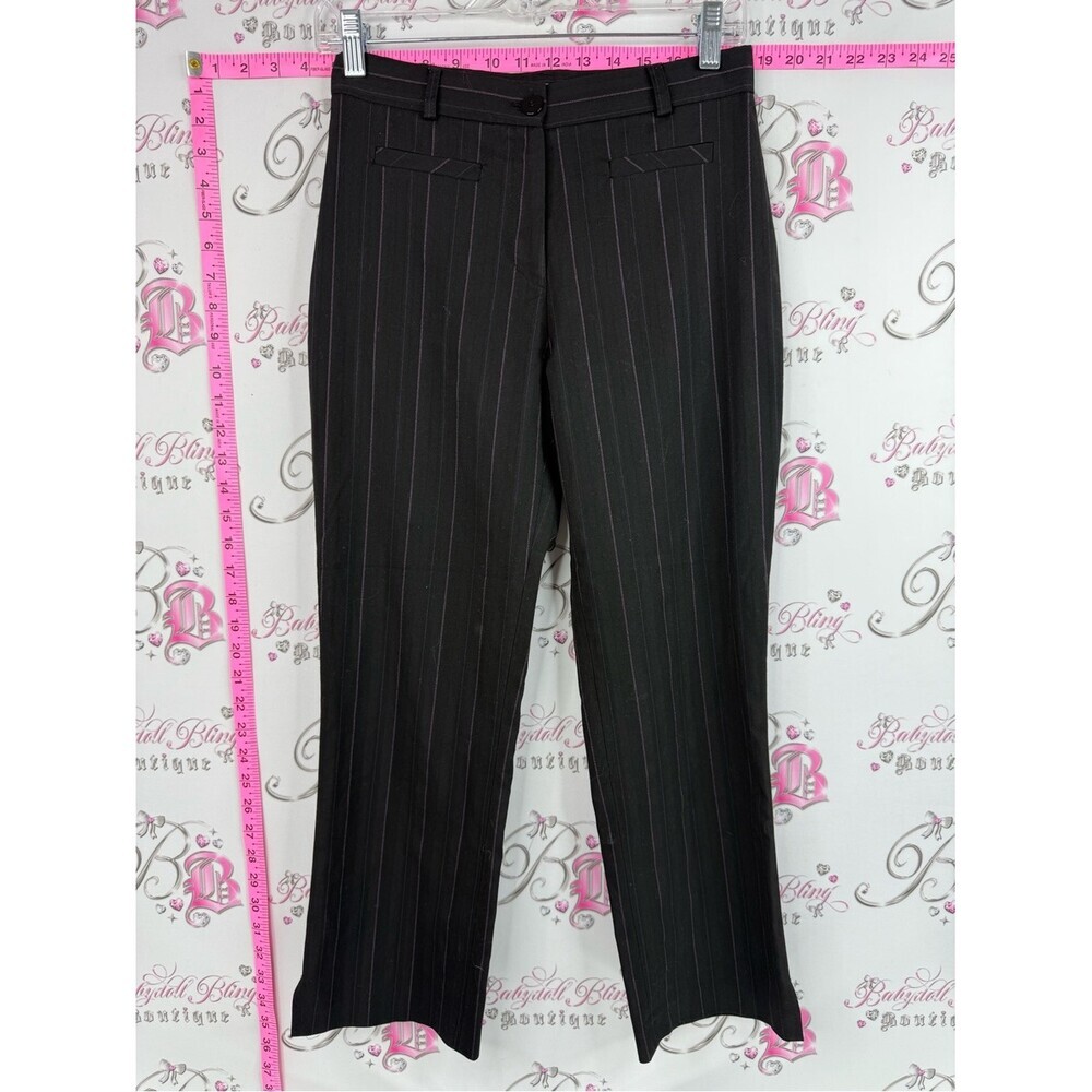 Me capri pants pink stripes vintage y2k pedal pusher Black Pinstripe Dress Pants